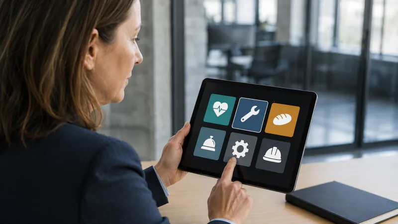 Sélection de l'industrie pendant la Employer Assessment