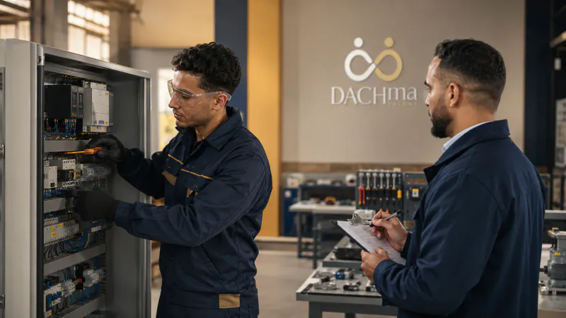 Évaluation des compétences techniques d'un candidat dans un atelier de formation moderne