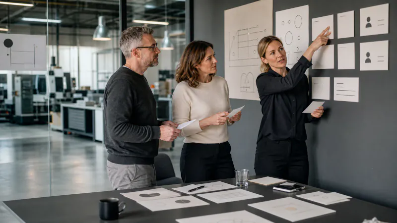 Employer team structuring duties and requirements for an international skilled-worker search