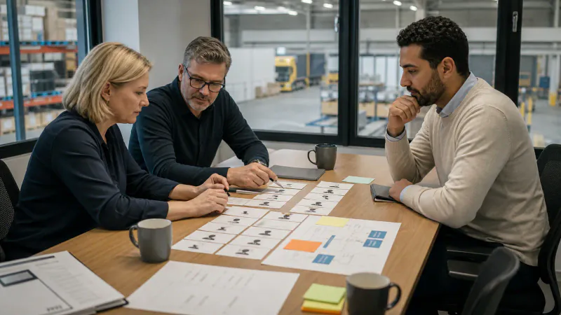 Senior managers and advisers jointly planning a non-EU recruitment process